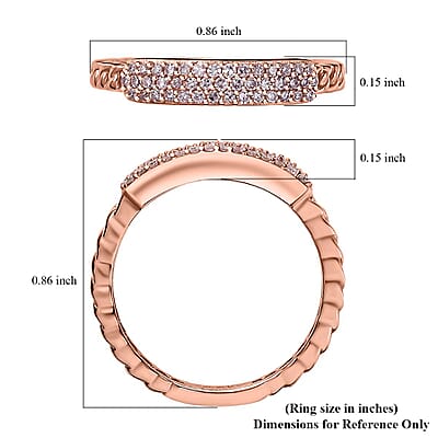 Natural Pink Diamond I3 0.25 ctw Ring in 18K Vermeil Rose Gold Over Sterling Silver (Size 10.0)