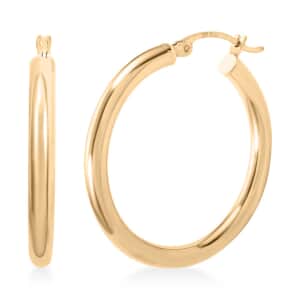 10K Yellow Gold Hoop 3x30mm Earrings 2.30 Grams