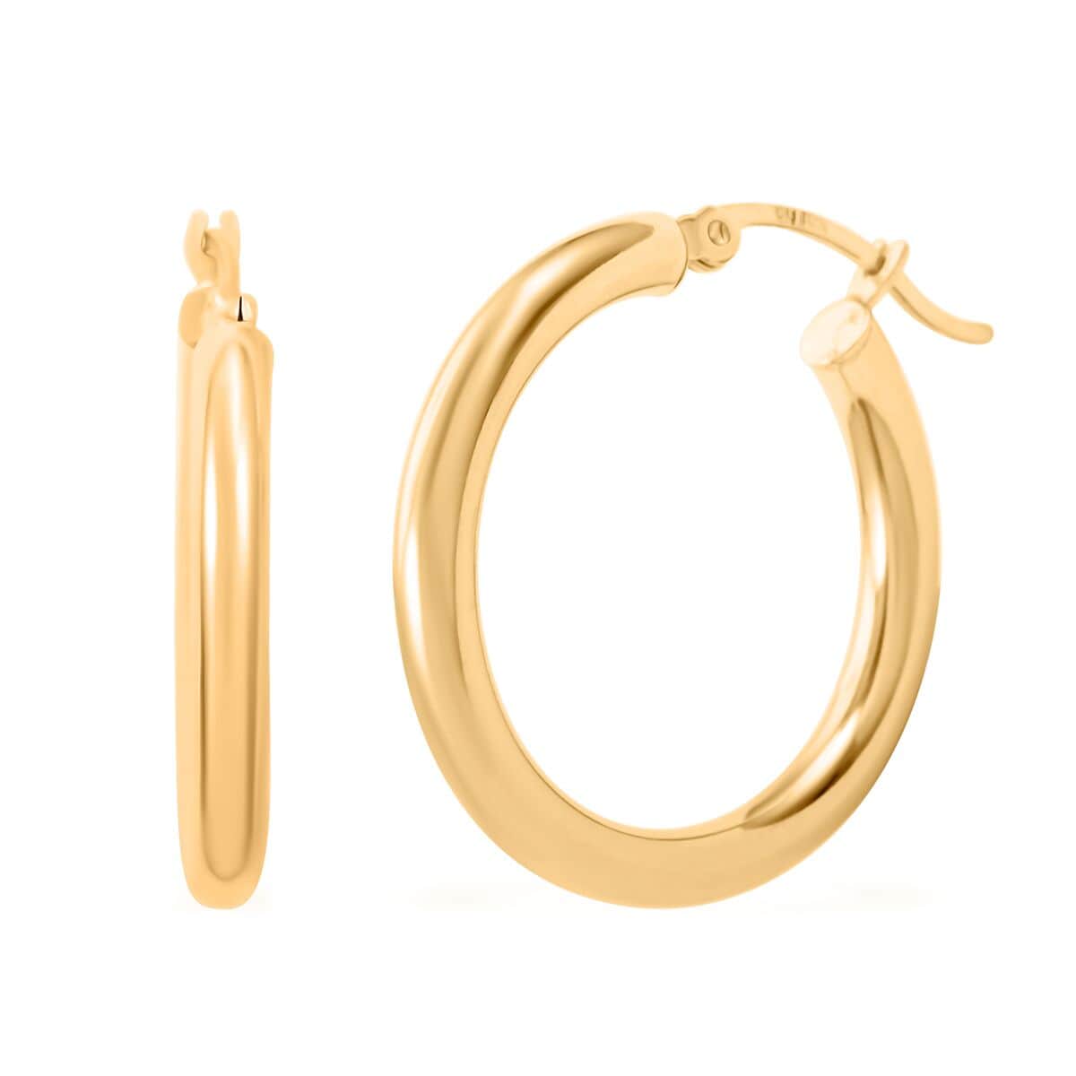 10K Yellow Gold Hoop 3x25mm Earrings (1.70 g) image number 0