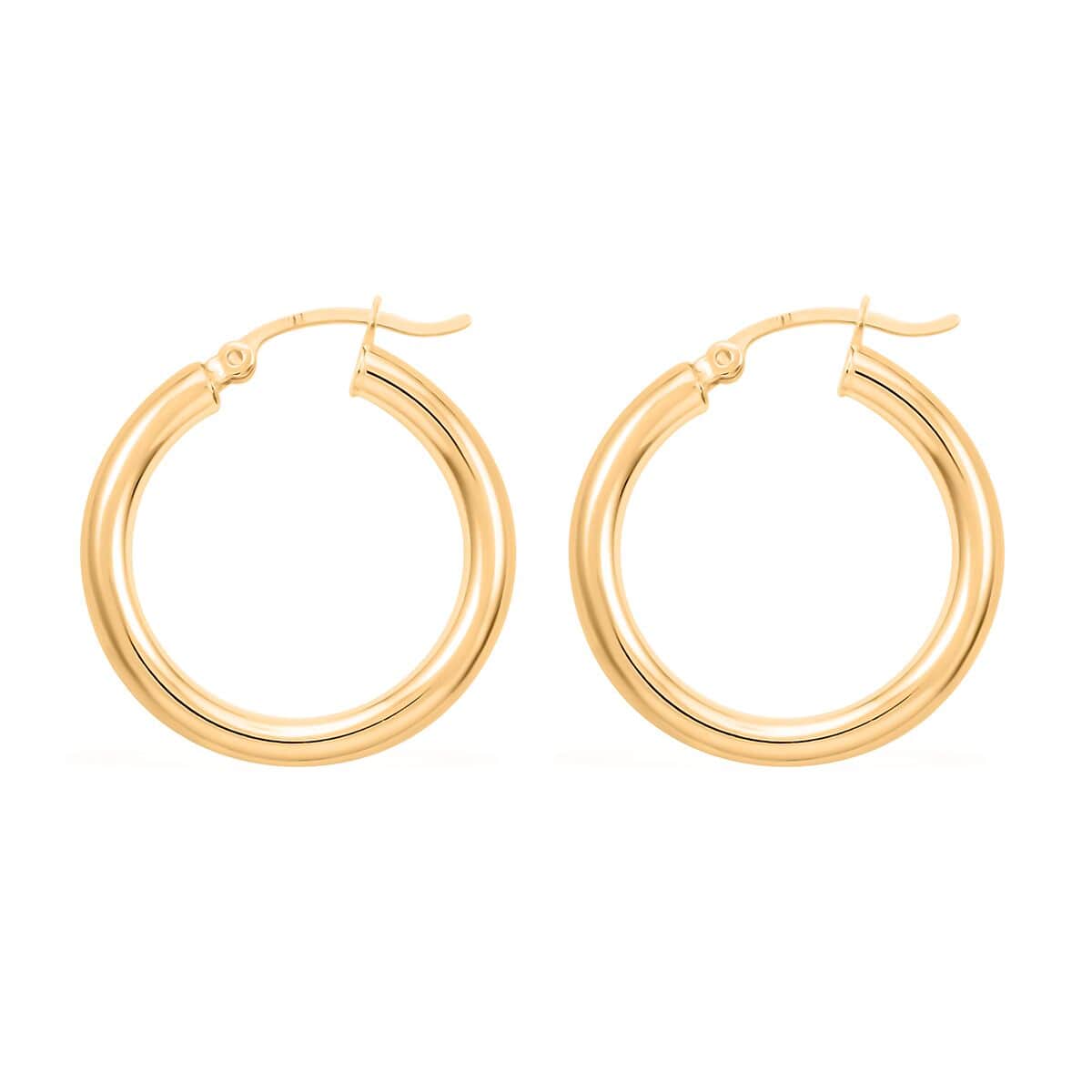 10K Yellow Gold Hoop 3x25mm Earrings (1.70 g) image number 3