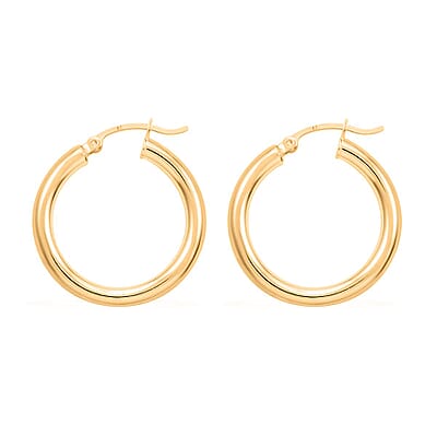 10K Yellow Gold Hoop 3x25mm Earrings (1.70 g)