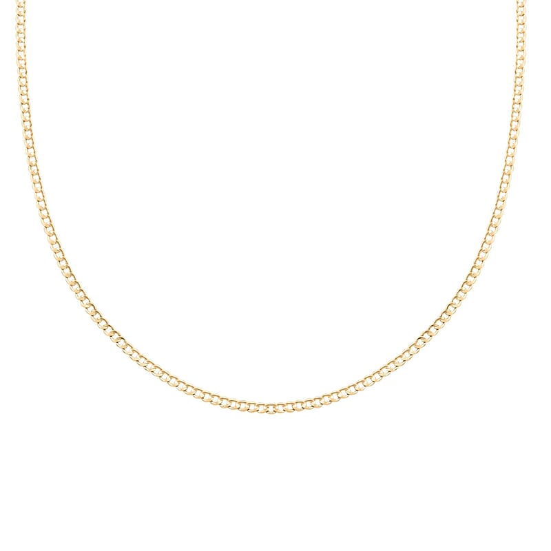10K Yellow Gold 2mm Cuban Necklace 18 Inches 1.50 Grams