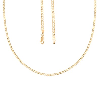 10K Yellow Gold 2mm Cuban Necklace 18 Inches 1.50 Grams