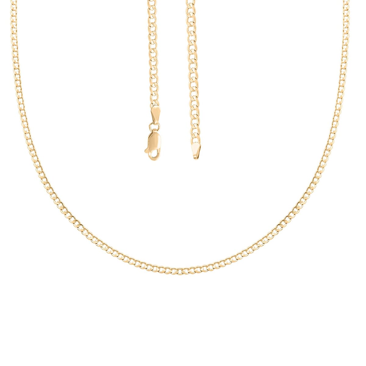 10K Yellow Gold 2mm Cuban Necklace 24 Inches 1.90 Grams image number 3