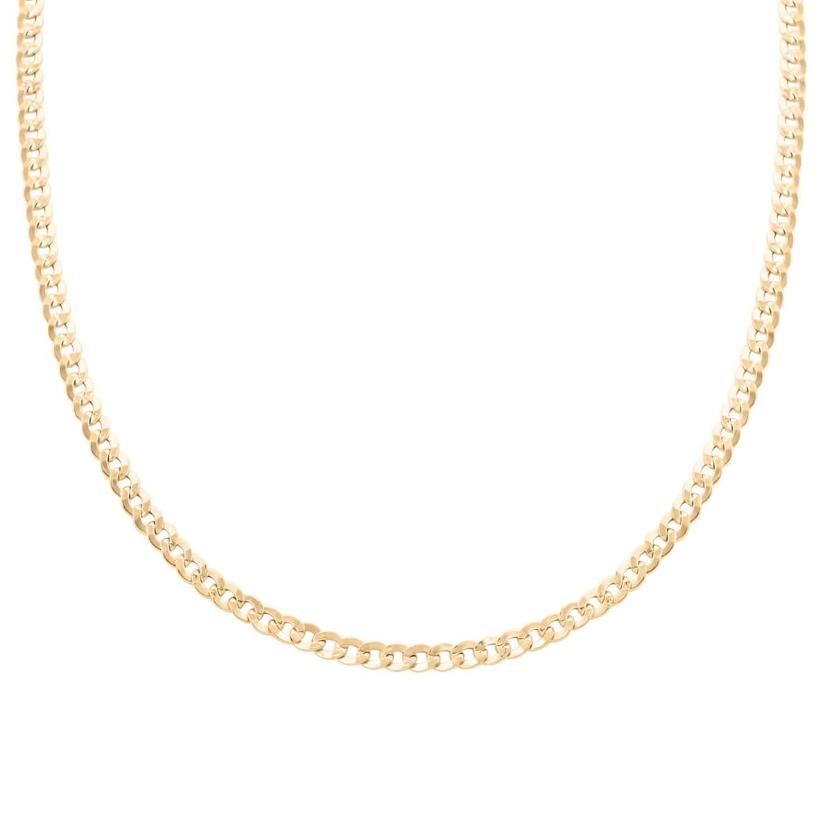 3.5mm Cuban Chain Necklace in 10K Yellow Gold 3.20 Grams 16 Inches image number 0