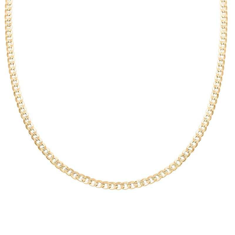 3.5mm Cuban Chain Necklace in 10K Yellow Gold 3.20 Grams 16 Inches