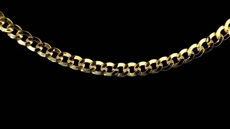 3.5mm Cuban Chain Necklace in 10K Yellow Gold 3.20 Grams 16 Inches