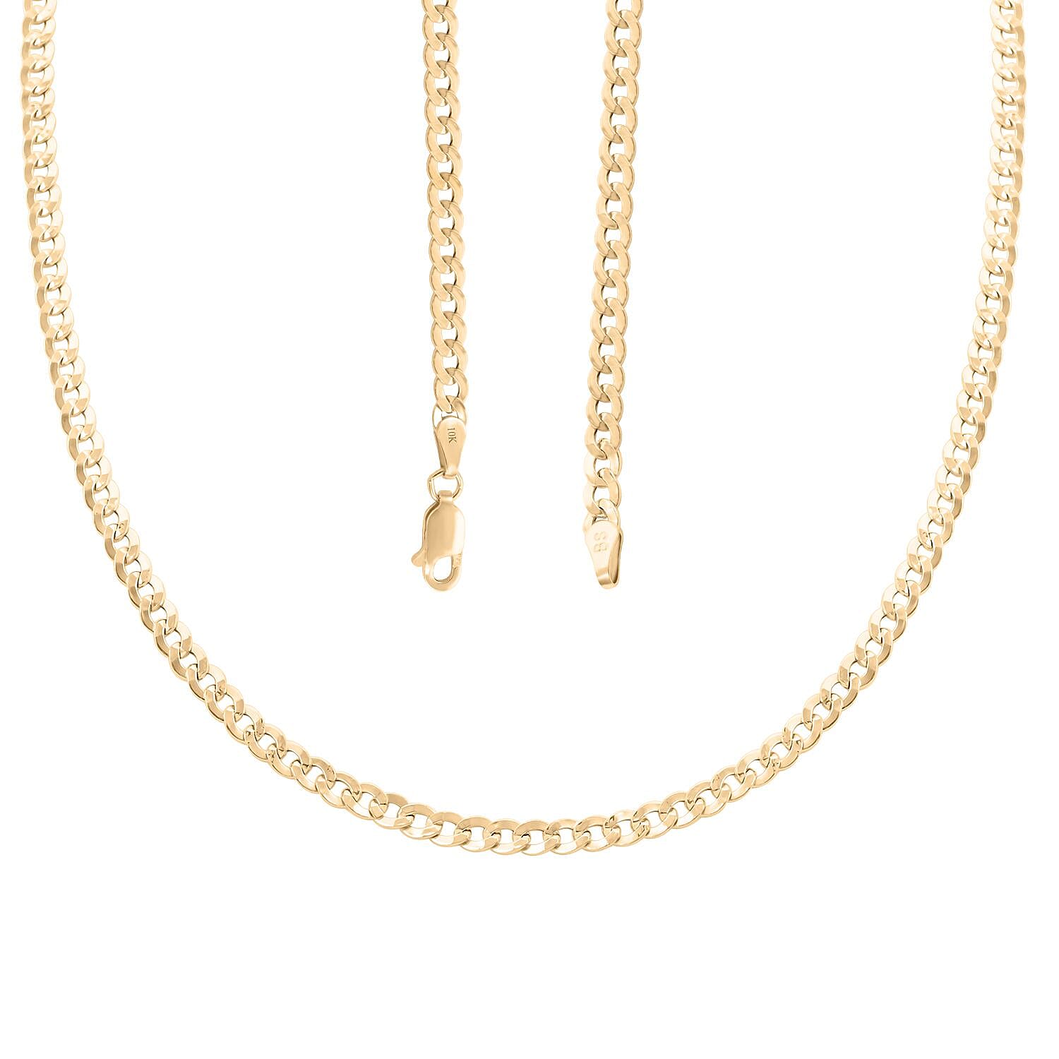 10K Yellow Gold 3.5mm Cuban Necklace 18 Inches 3.50 Grams