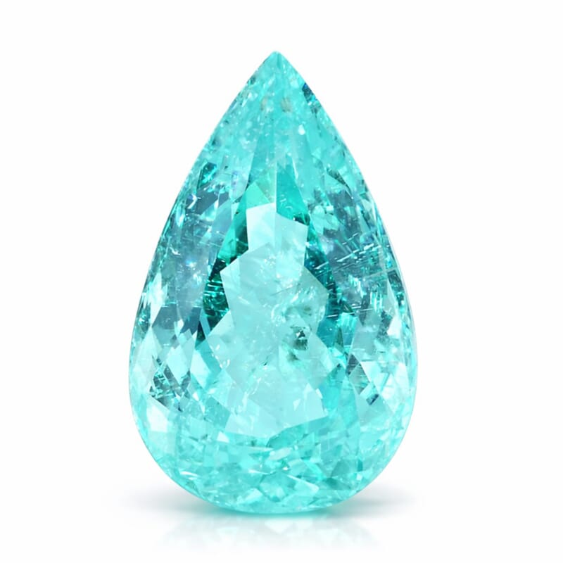 Chairman Vault Collection Certified and Appraised AAAA Paraiba Tourmaline (Pear Free Size) 3.54 ctw