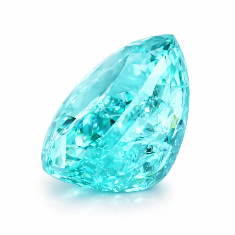 Chairman Vault Collection Certified and Appraised AAAA Paraiba Tourmaline (Pear Free Size) 3.54 ctw