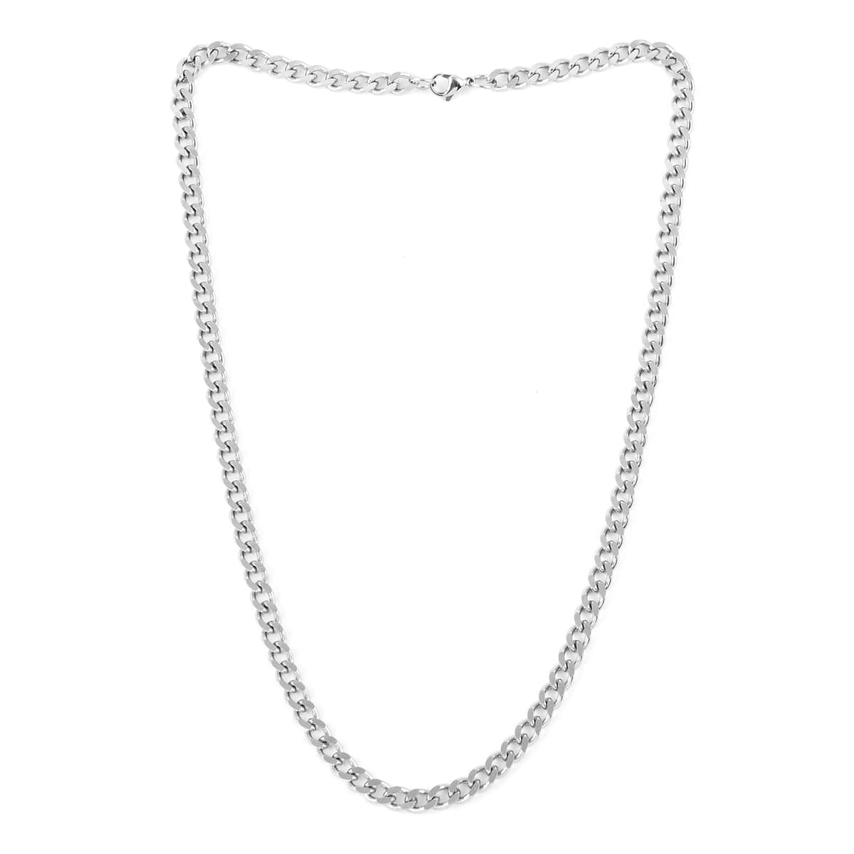 Sterling Silver Curb Chain Necklace 20 Inches 43.60 Grams image number 0