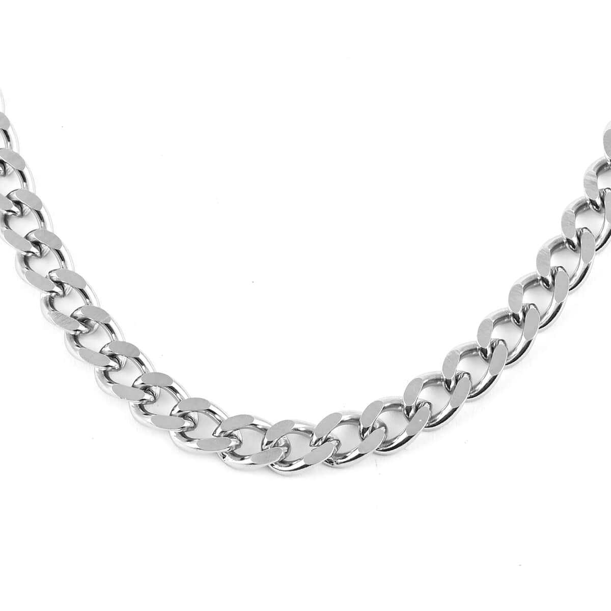 Sterling Silver Curb Chain Necklace 20 Inches 43.60 Grams image number 1