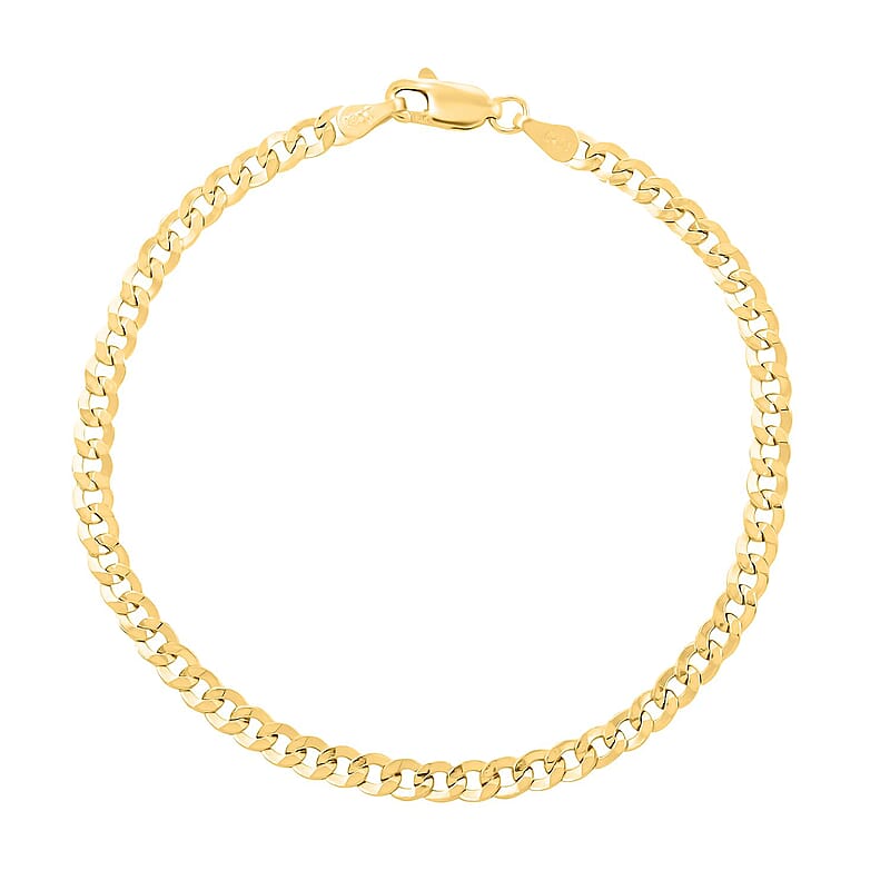 10K Yellow Gold 3.4mm Cuban Bracelet (7.25 In) 1.70 Grams