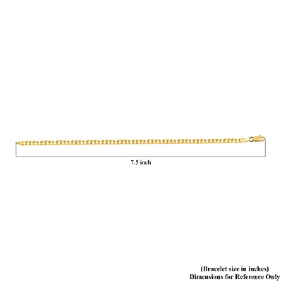 10K Yellow Gold 3.4mm Cuban Bracelet (7.25 In) 1.70 Grams