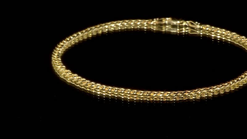 10K Yellow Gold Cuban 3.4mm Cuban Chain Anklet (10.00 In) 2.20 Grams