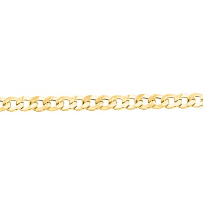 10K Yellow Gold Cuban 3.4mm Cuban Chain Anklet (10.00 In) 2.20 Grams