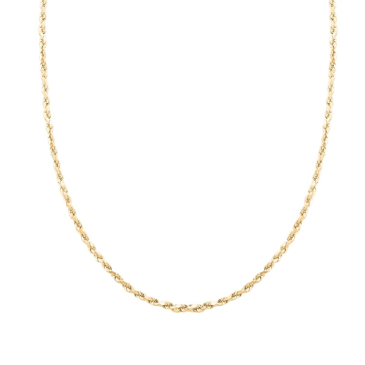 10K Yellow Gold 3mm Rope Necklace 18 Inches 2.80 Grams image number 0