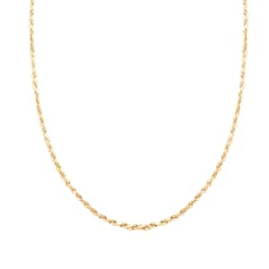 10K Yellow Gold 3mm Rope Necklace 18 Inches 2.80 Grams