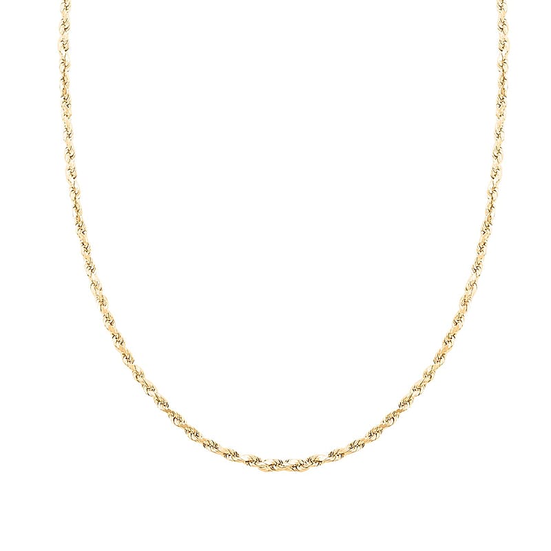 10K Yellow Gold 3mm Rope Necklace 26 Inches 6 Grams