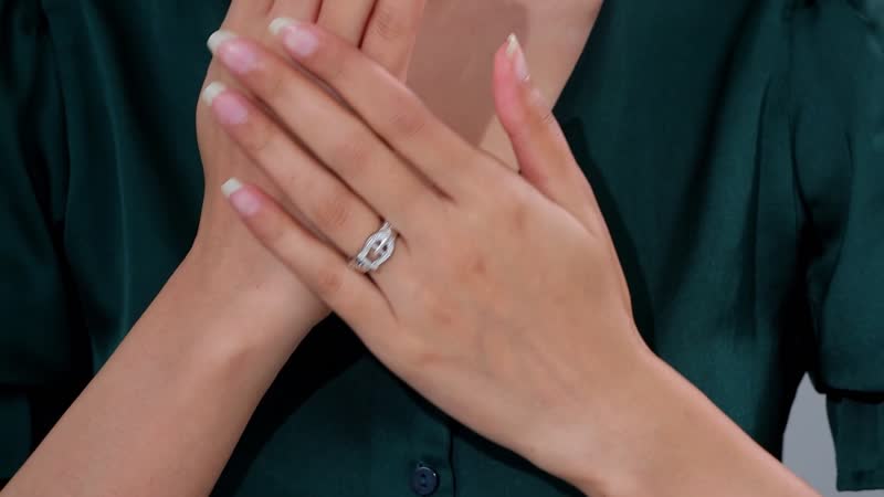 Karis Diamond Accent Buckle Charm Ring