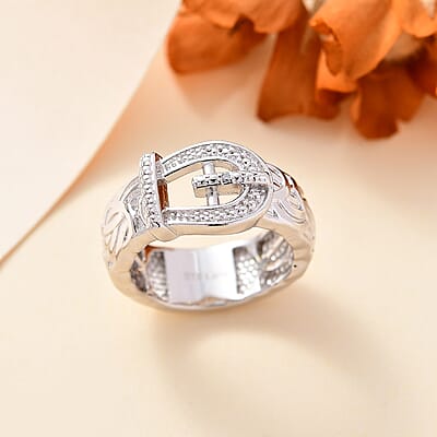Karis Diamond Accent Ring in Platinum Bond (Size 10.0)