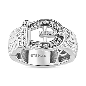 Karis Diamond Accent Ring in Platinum Bond (Size 11.0)