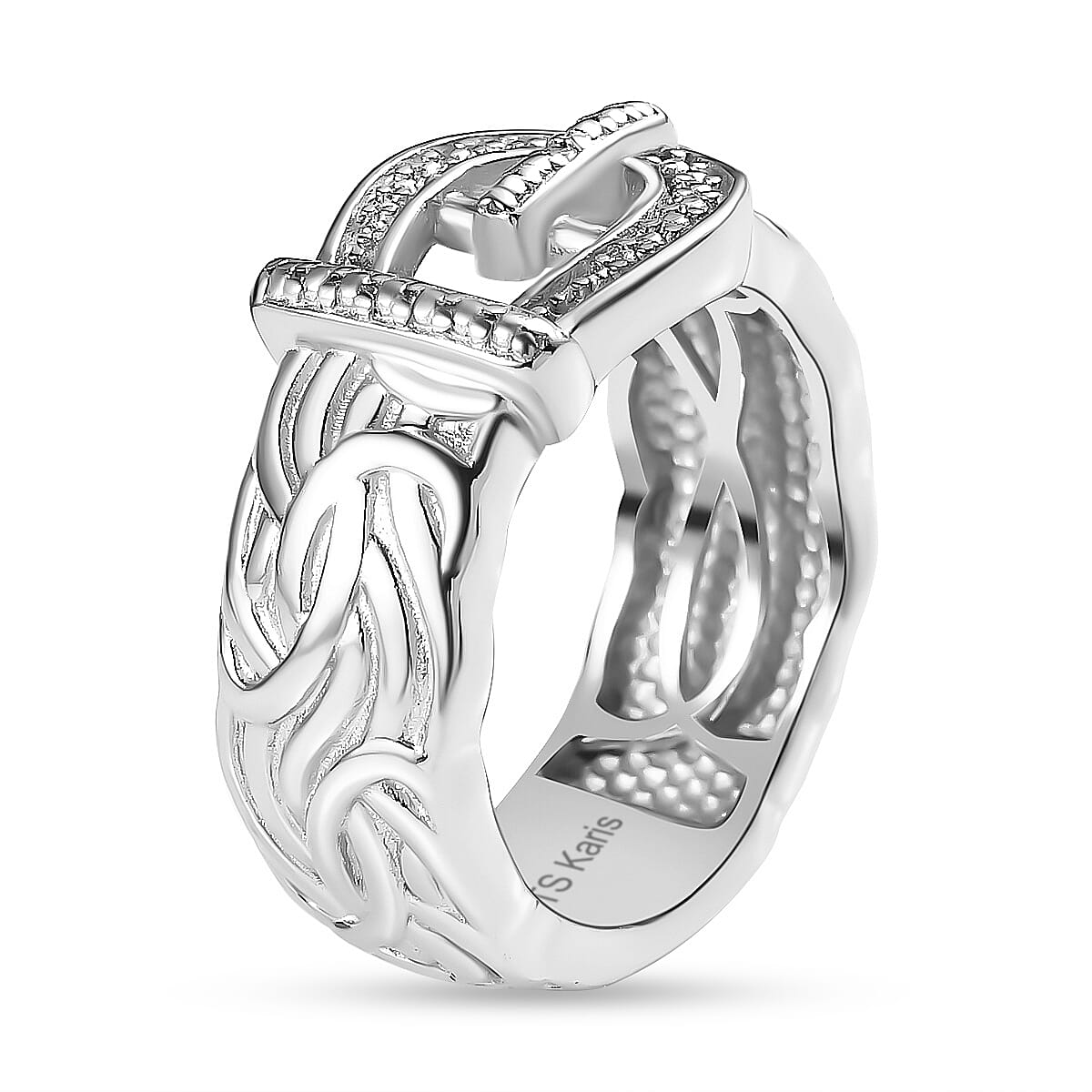 Karis Diamond Accent Ring in Platinum Bond (Size 11.0) image number 3