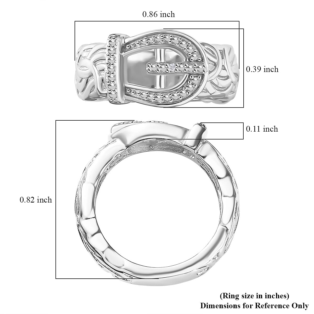 Karis Diamond Accent Ring in Platinum Bond (Size 11.0) image number 5