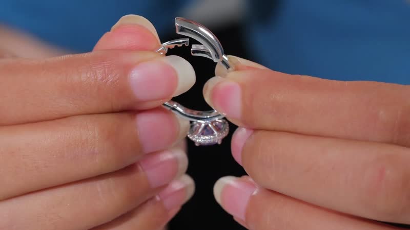 Rose De France Amethyst, White Zircon Ring in Rhodium Over Sterling Silver (Size 7.0) 2.10 ctw