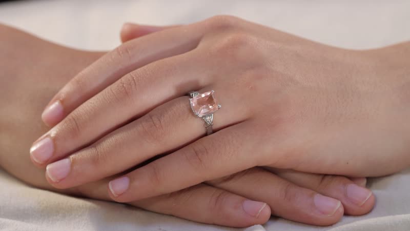 Morganique Quartz, Simulated Champagne Diamond Ring in Stainless Steel (Size 10.0) 3.50 ctw