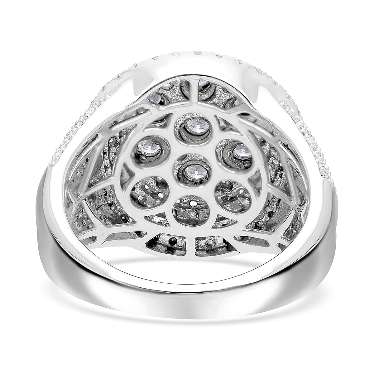 Diamond Ring in Platinum Over Sterling Silver (Size 10.0) 1.50 ctw image number 4