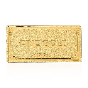 24K Yellow Gold Bar 10x20x0.23 mm 1 Grams