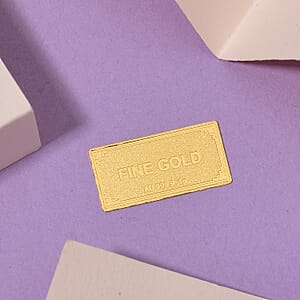 24K Yellow Gold Ingot Bar 10x20x0.23 mm 1 Grams