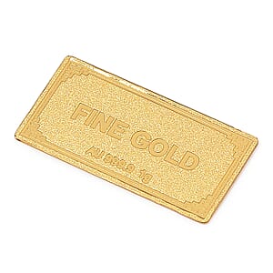 24K Yellow Gold Ingot Bar 10x20x0.23 mm 1 Grams