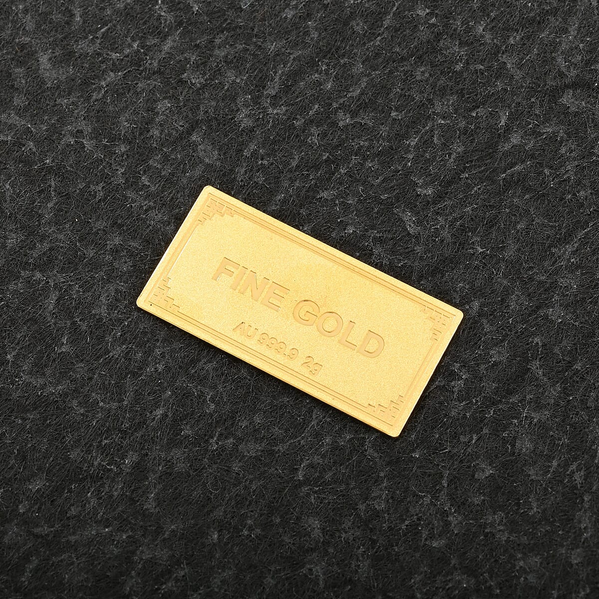 24K Yellow Gold Bar 13x26x0.30 mm 2 Grams image number 1
