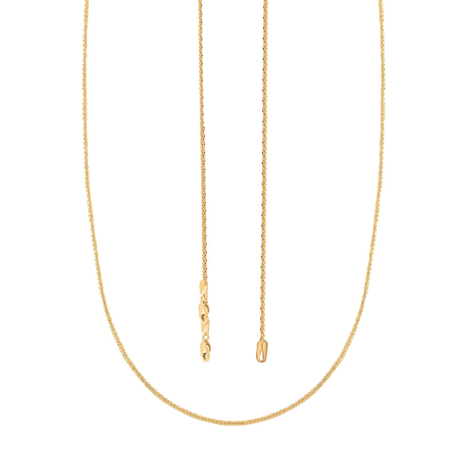 10K Yellow Gold 1.5mm Sparkle Necklace 24 Inches 2.10 Grams