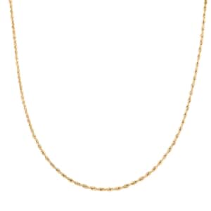 10K Yellow Gold 1.5mm Rope Necklace 22 Inches 1.40 Grams