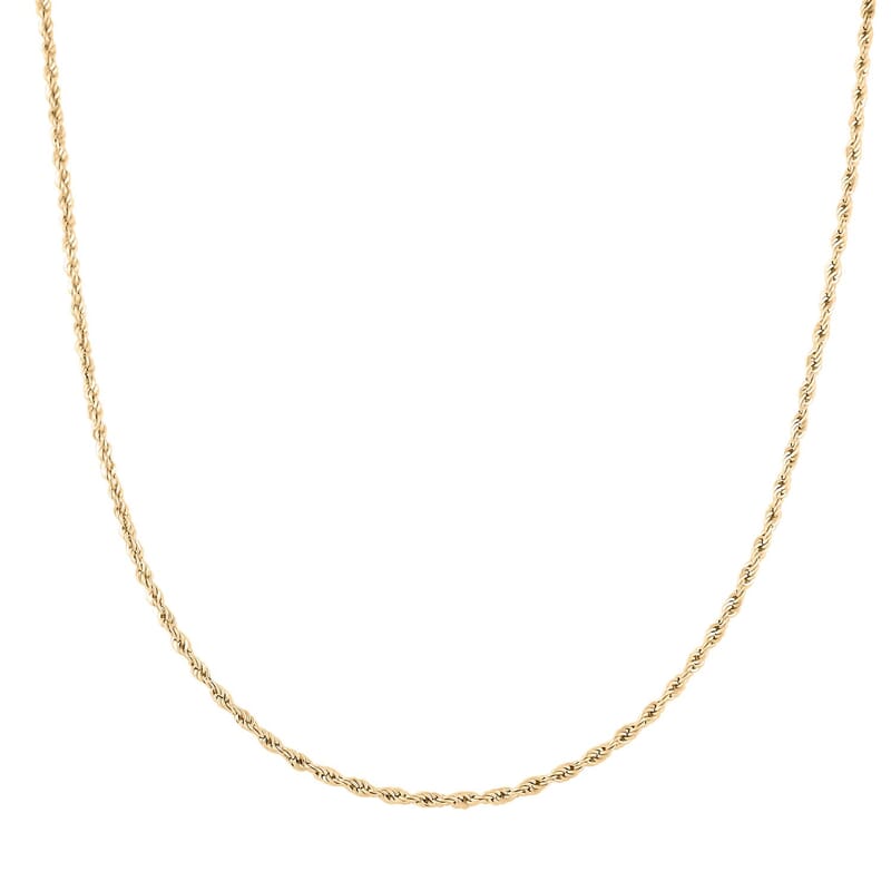 10K Yellow Gold 1.5mm Rope Necklace 22 Inches 1.40 Grams