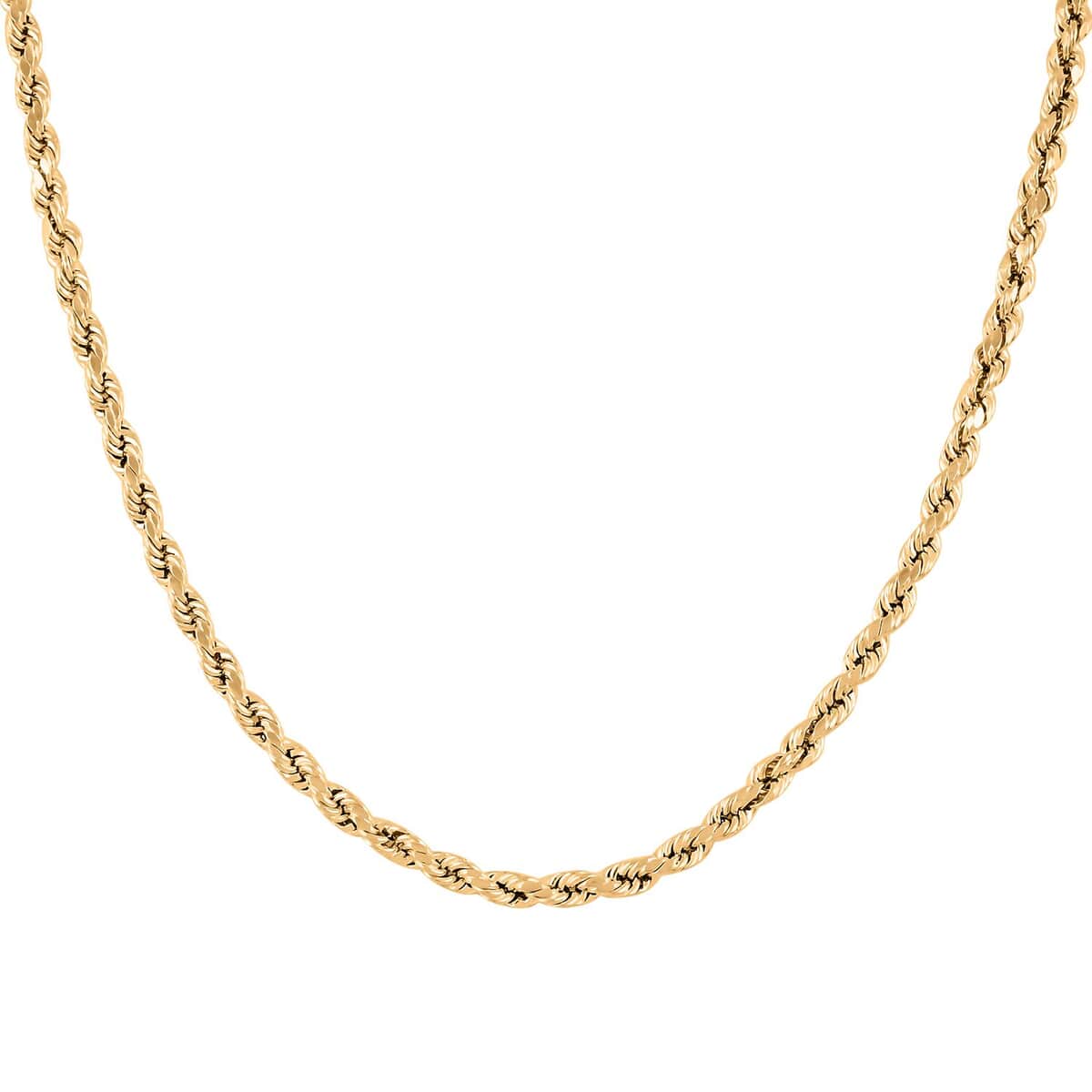 10K Yellow Gold 4.5mm Rope Necklace 18 Inches 7.70 Grams image number 0