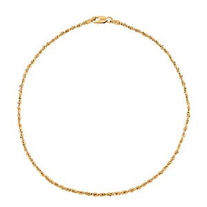 14K Yellow Gold Rope Anklet (10 In) 0.90 Grams