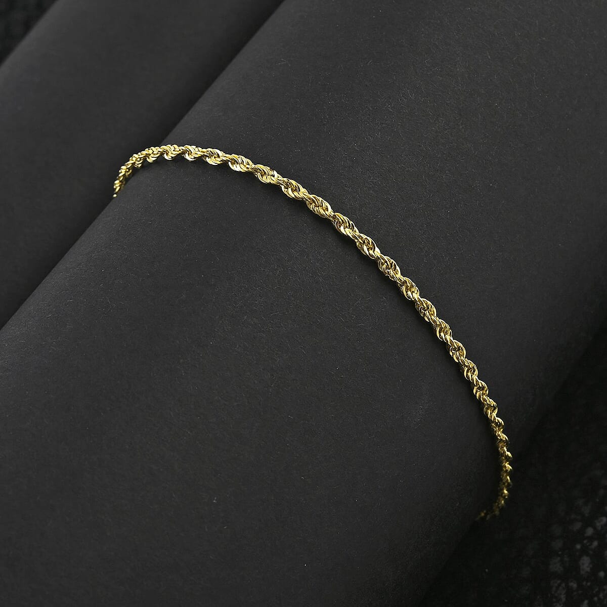 14K Yellow Gold Rope Anklet (10 In) 0.90 Grams image number 1