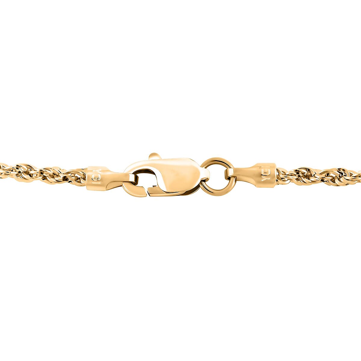 14K Yellow Gold Rope Anklet (10 In) 0.90 Grams image number 2