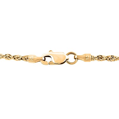 14K Yellow Gold Rope Anklet (10 In) 0.90 Grams