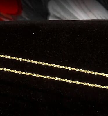14K Yellow Gold Rope Anklet (10 In) 0.90 Grams