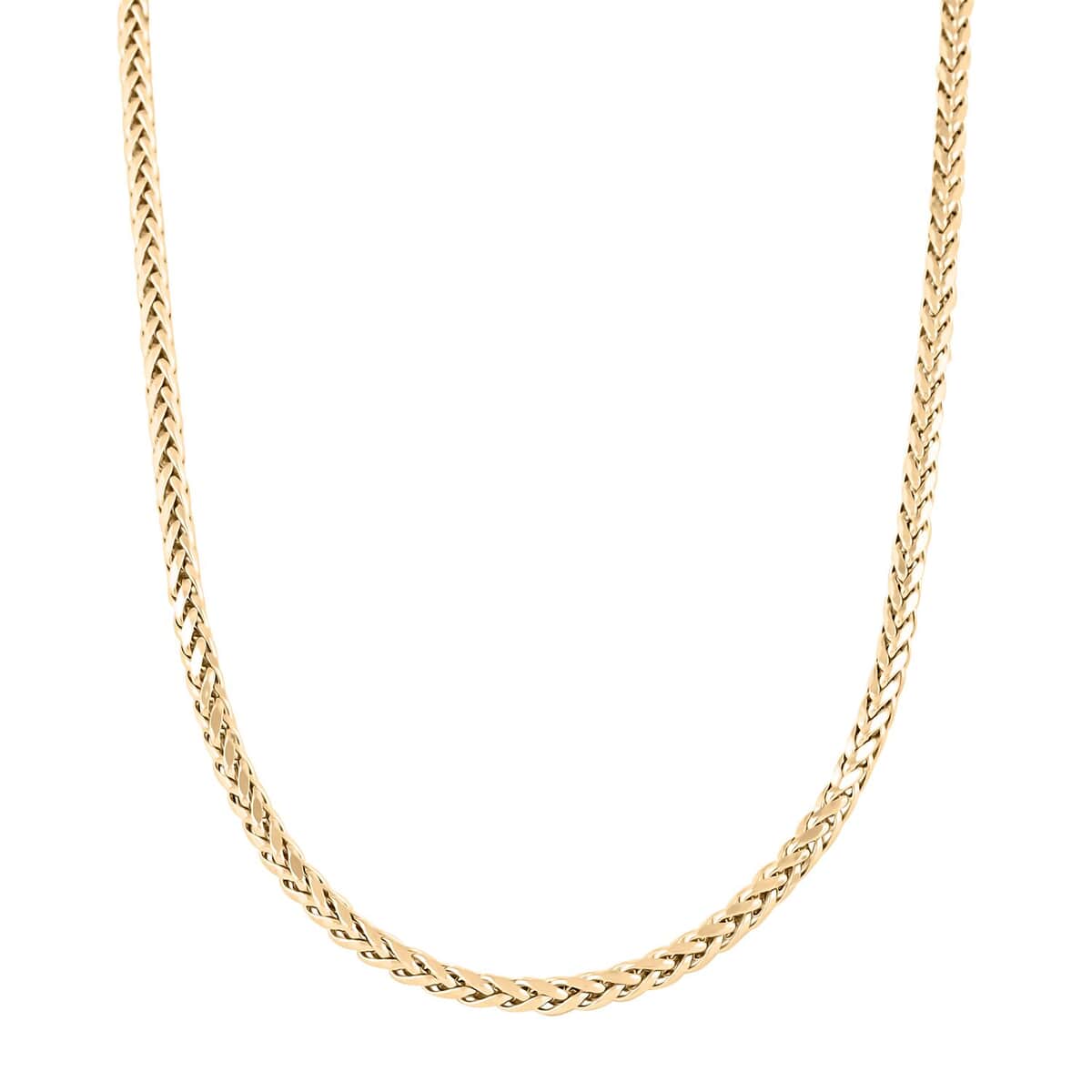 10K Yellow Gold 3mm Plama Necklace 18 Inches 7.60 Grams image number 0