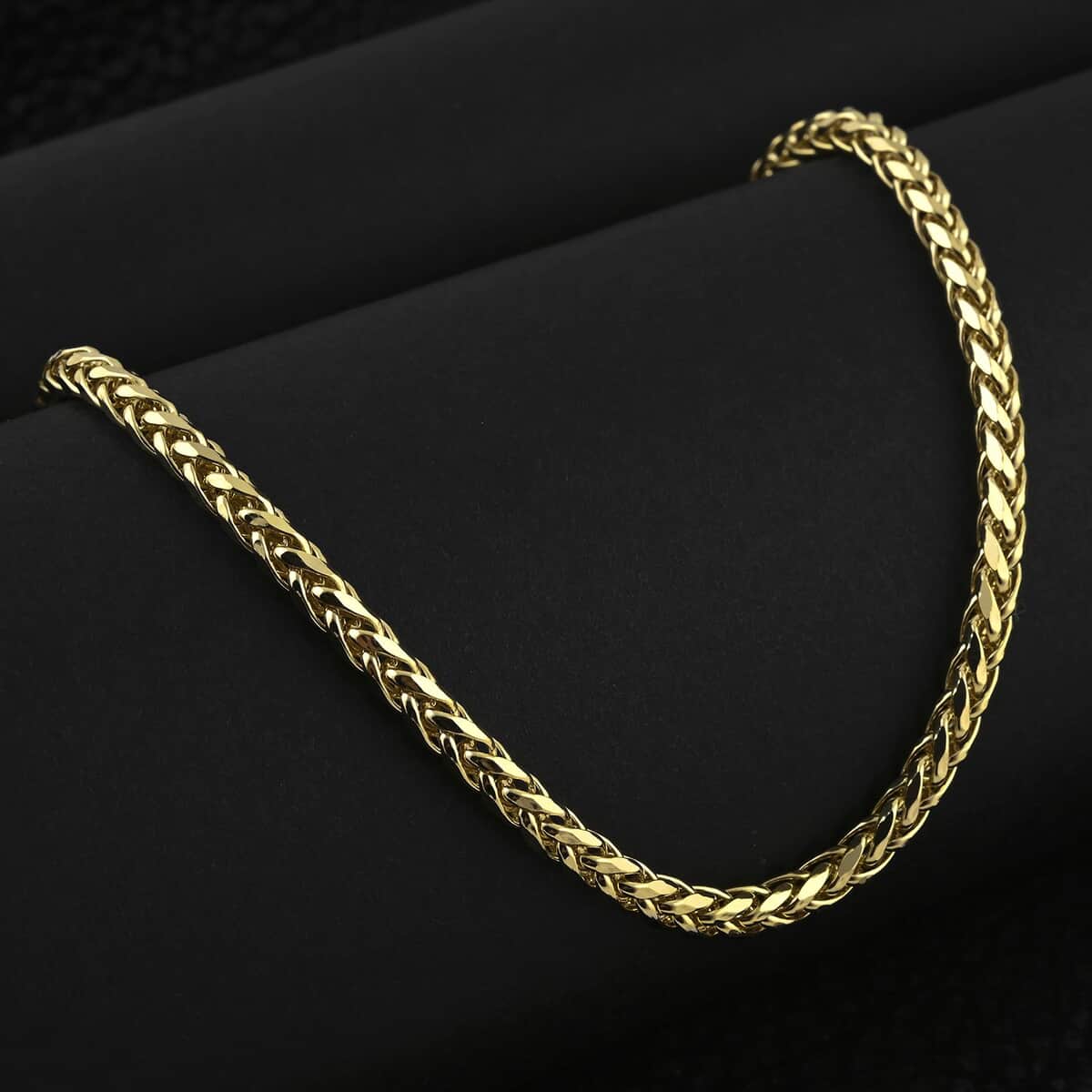 10K Yellow Gold 3mm Plama Necklace 18 Inches 7.60 Grams image number 1