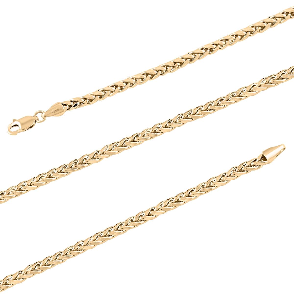 10K Yellow Gold 3mm Plama Necklace 18 Inches 7.60 Grams image number 2