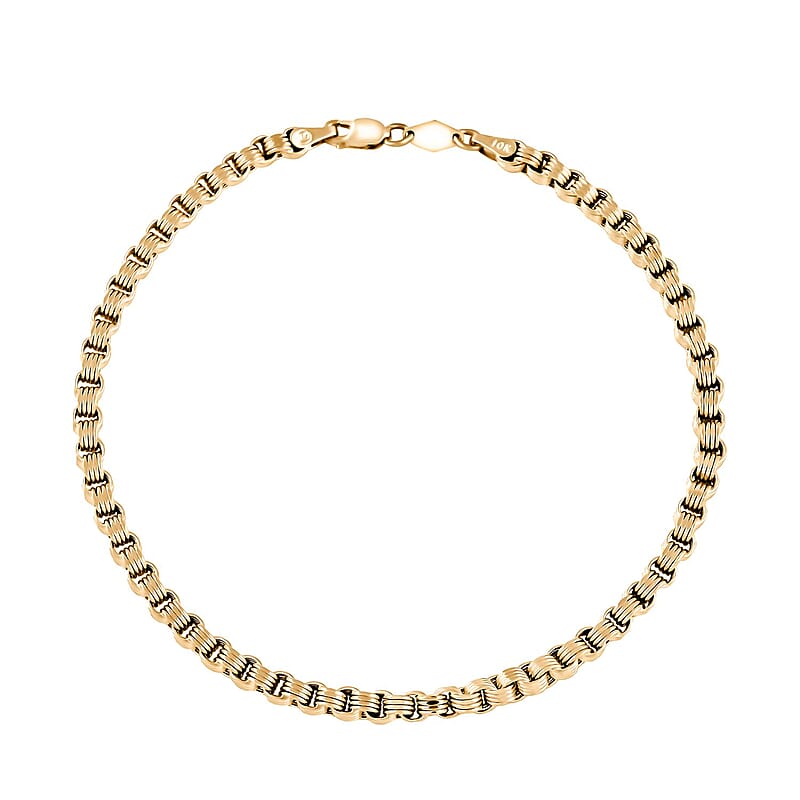 10K Yellow Gold 3mm Alexander Chain Bracelet (8.50 In) 3.90 Grams