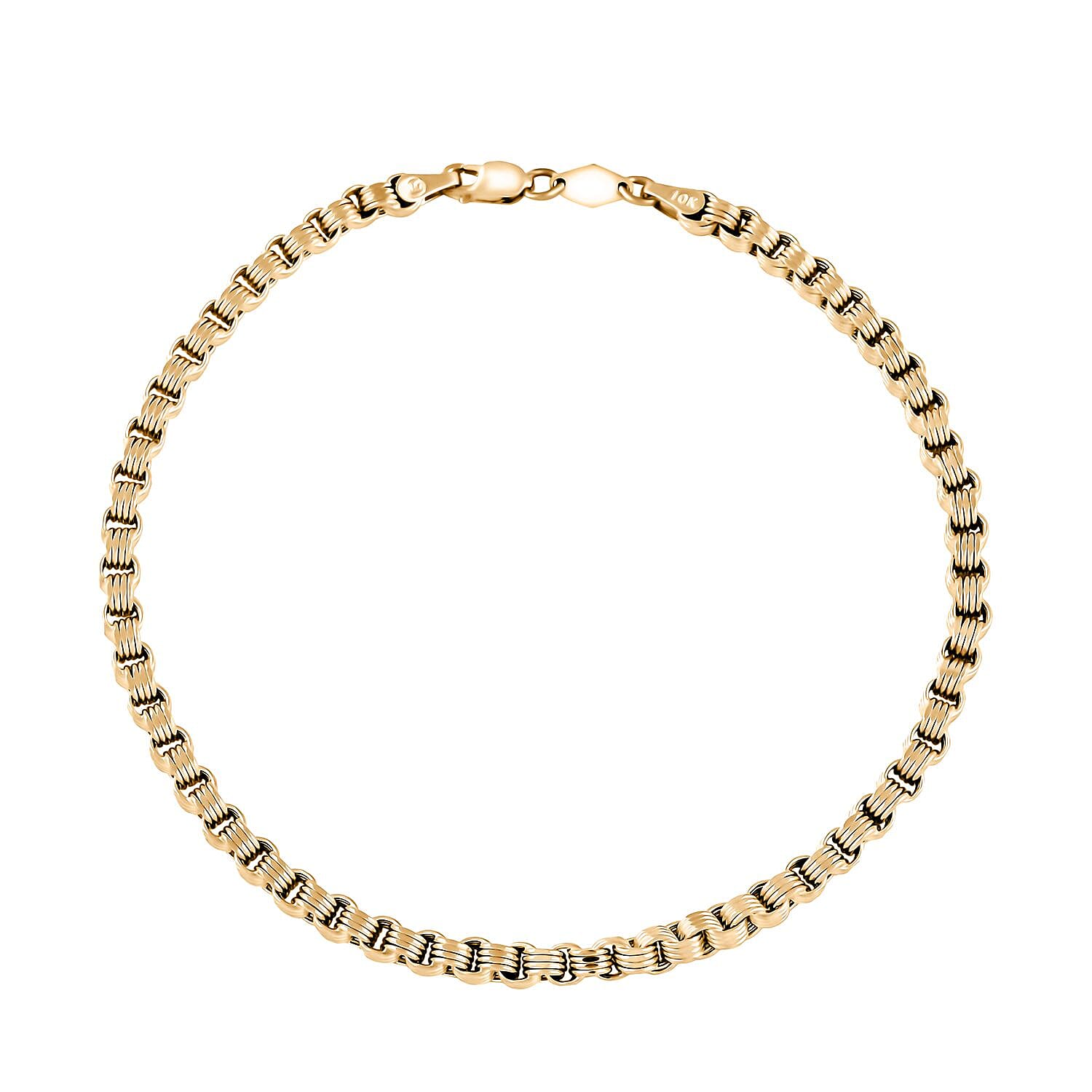 10K Yellow Gold 3mm Alexander Chain Bracelet (9.00 In) 4 Grams
