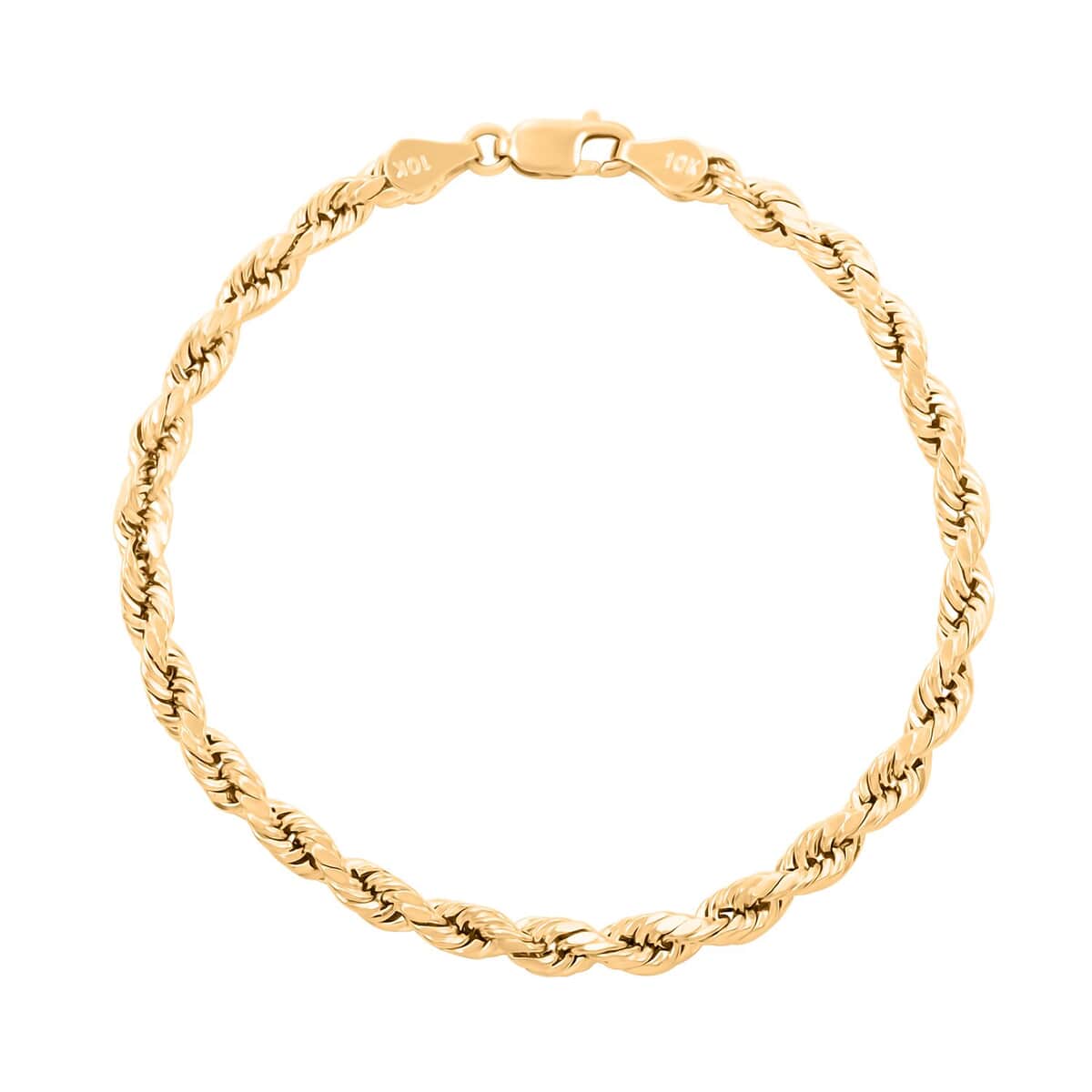 10K Yellow Gold 4mm Rope Bracelet (7.00 In) 2.40 Grams image number 0